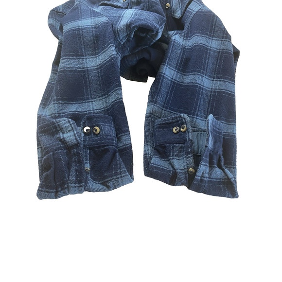Men’s Size XXL Flannel Shirt Plaid Blue Shacket Colorado Clothing - Picture 9 of 12